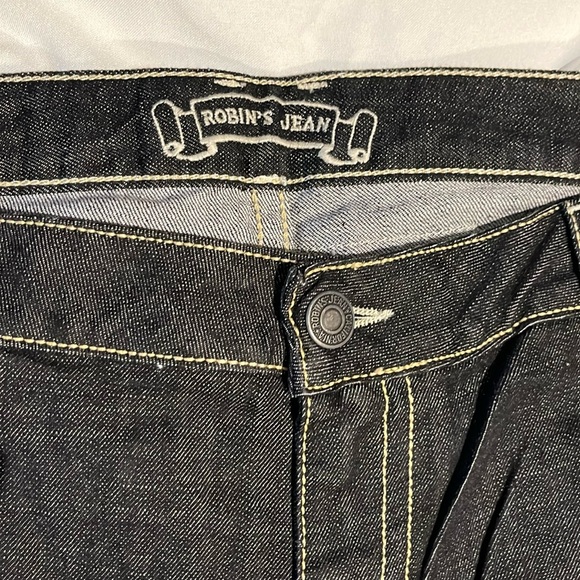 Men Robins Jeans Black Wash Red Viper Leather size 40 - Picture 9 of 10